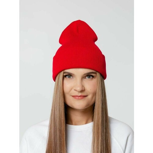 фото Шапка бини teplo, размер onesize, красный