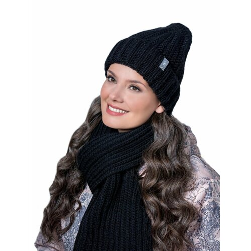 фото Шарф landre,175х22 см, one size, черный