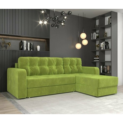 Диван угловой Лаки светло-зеленый