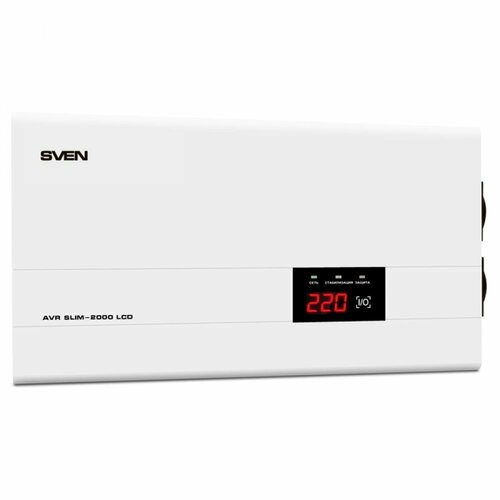 Стабилизатор напряжения SVEN AVR SLIM-2000 LCD стабилизатор напряжения ippon 551689 avr 2000