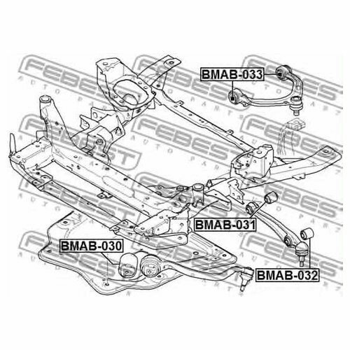 Сайлентблок рычага подвески Febest bmab033 для BMW X5 E70, F15, F85, X6 E71, E72, F16, F86
