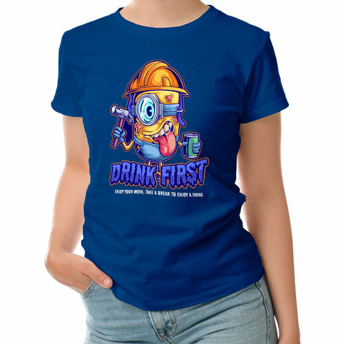 фото Футболка roly, размер l, синий