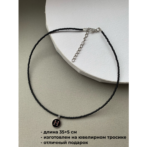 Чокер SIDORINA SOFIA ACCESSORIES, бисер, длина 35 см, черный
