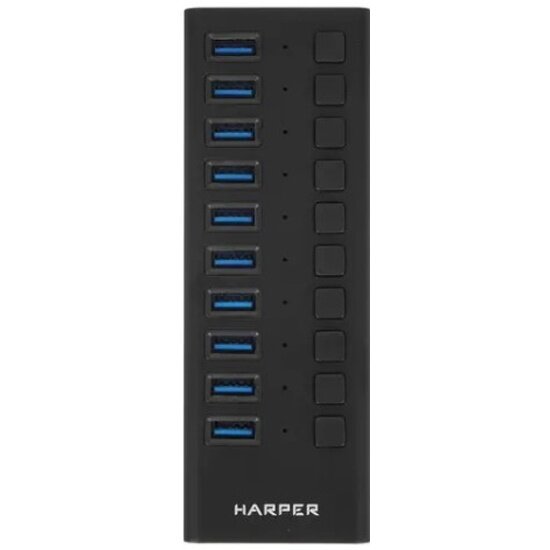 Концентратор USB Harper HUB-10MB Black