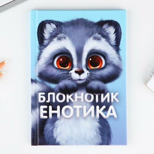 Блокнот А6 в твердой обложке, 40 листов «Енот» блокнот мечтай вдохновляй а6 в твердой обложке 40 листов