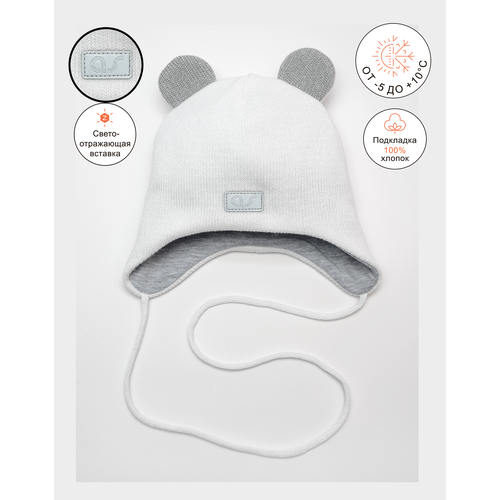 фото Шапка artel, размер 50, белый