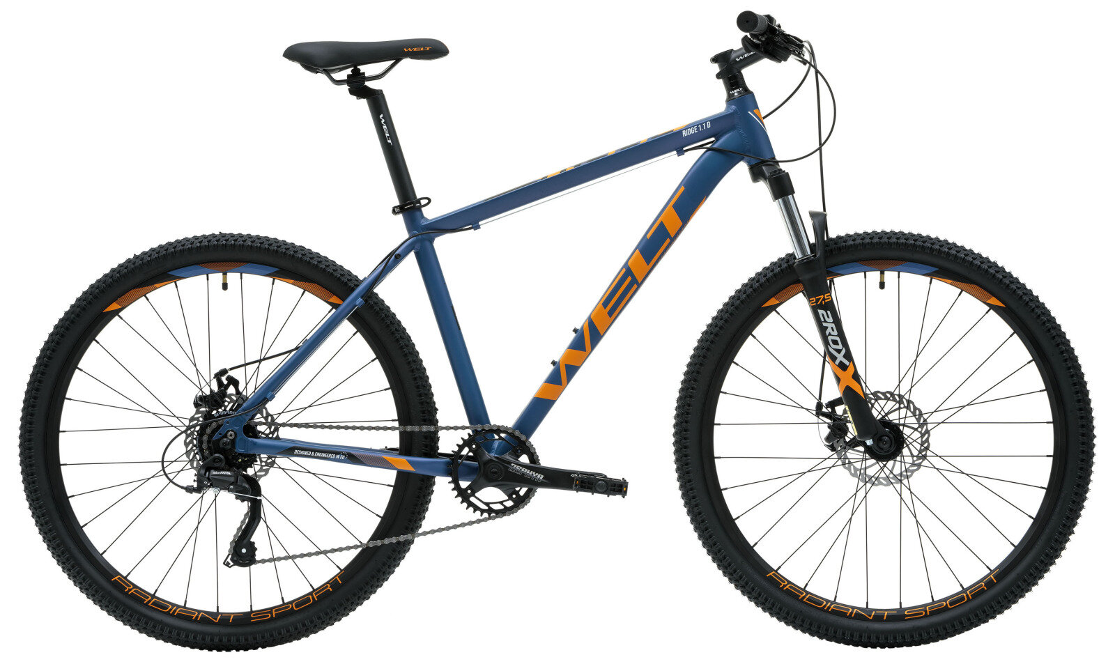 Горный велосипед Welt Ridge 1.1 D 27 (2024) 20" Темно-синий (178-185 см)