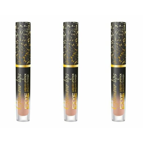 EXXE Жидкая губная помада Glamour lips тон 01 - шелковый бежевый 3 мл 3 уп 1066₽