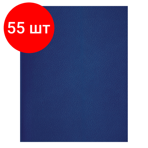 Комплект 55 шт, Тетрадь 48л, А5 линия BG, бумвинил, синий