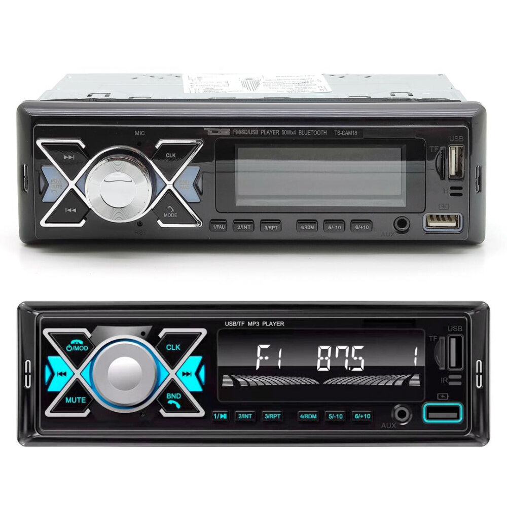 Автомагнитола TDS TS-18 / Bluetooth, MP3, FM, AM / 50W x 4