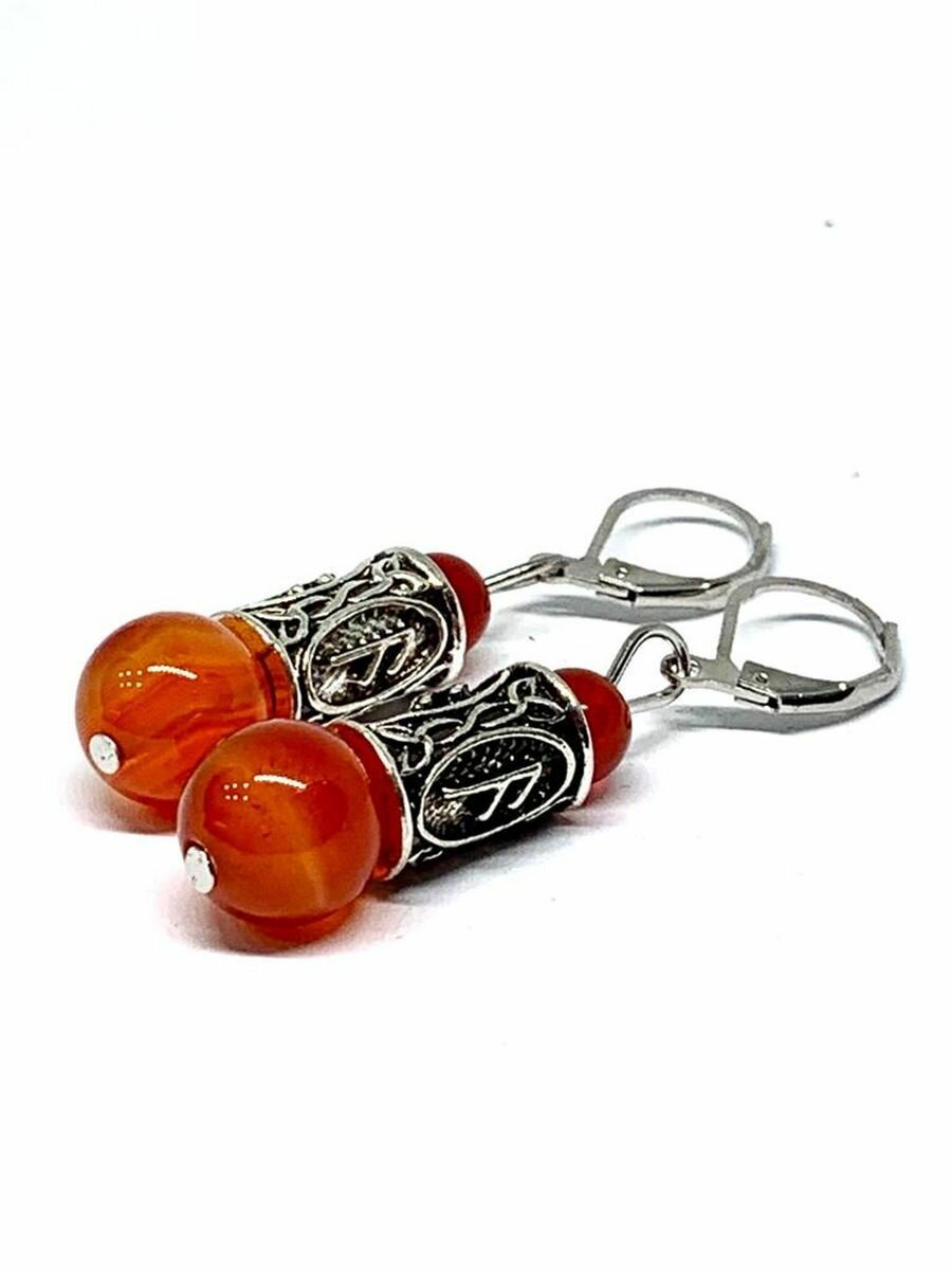 Серьги Вербица, размер 45 мм, серебряный — фото 1