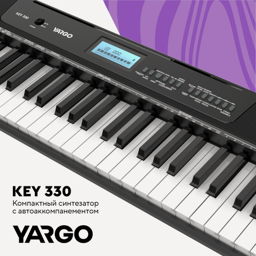 Изображение товара Синтезатор YARGO KEY 330, автоаккомпанемент, 61 клавиша, цвет черный