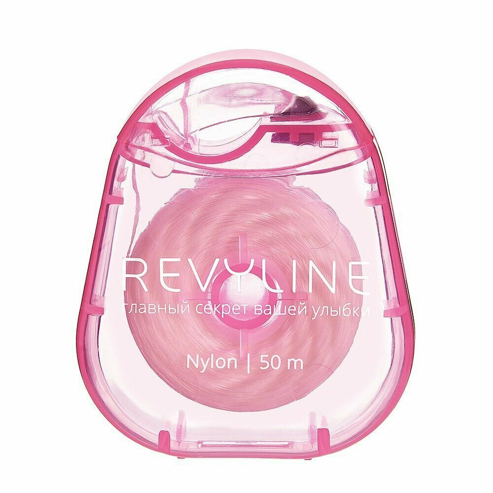Изображение Зубная нить Revyline 50 м вощеная объемная, вкус Bubble Gum, высокая прочность, в индивидуальной упаковке, флосс