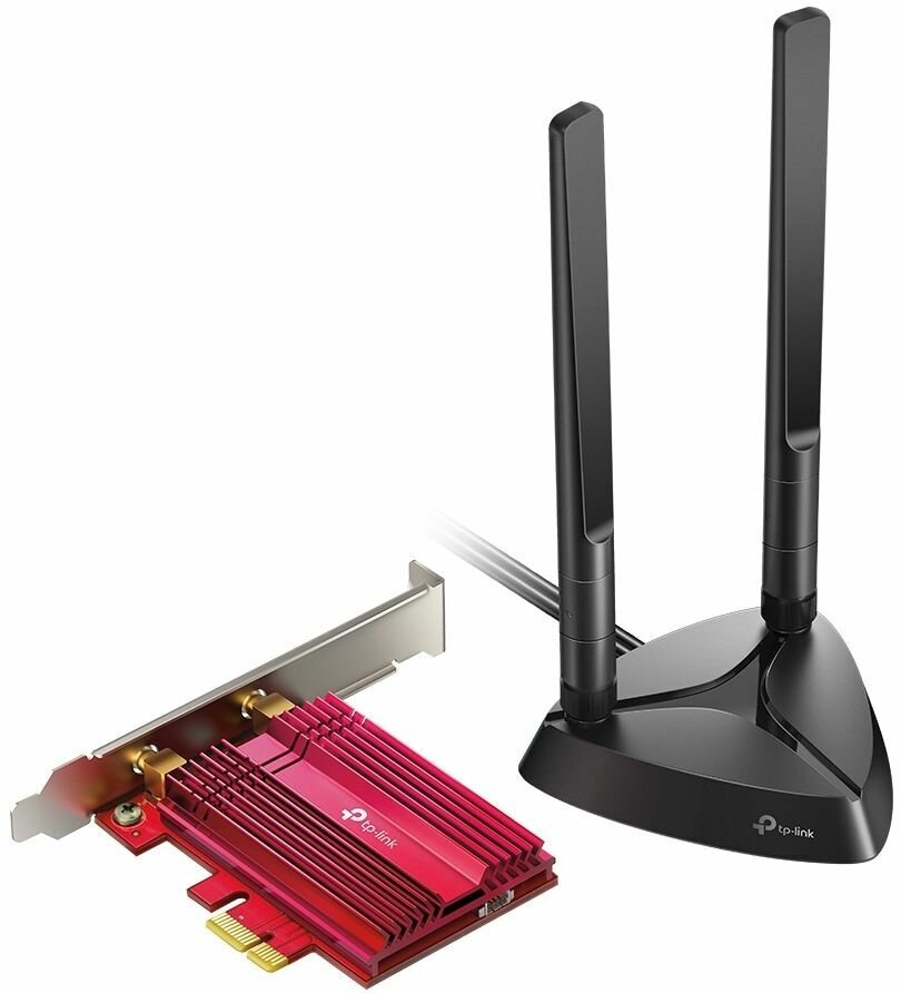 Сетевой адаптер WiFi + Bluetooth TP-Link Archer TX3000E, внешняя, съемная антенна, интерфейс подключения PCI Express