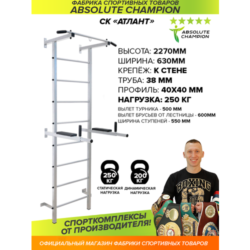 Шведская стенка спортивная для дома спортивный комплекс АЧ 7897 Атлант белый 9241₽