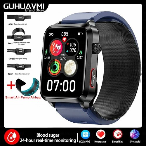 Xiaomi умные часы с измерением давления, Black, Air pump strap Watch