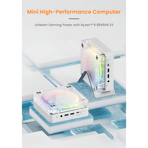 Мини-ПК Genmachine Ryzen9 8945HS ES, Radeon 780M, 32GB/1TB, Wi-Fi 6, Windows 11
