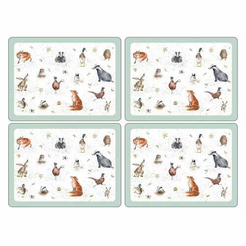 Набор плейсматов Pimpernel Забавная фауна 40х30 см, 4 шт, пробка