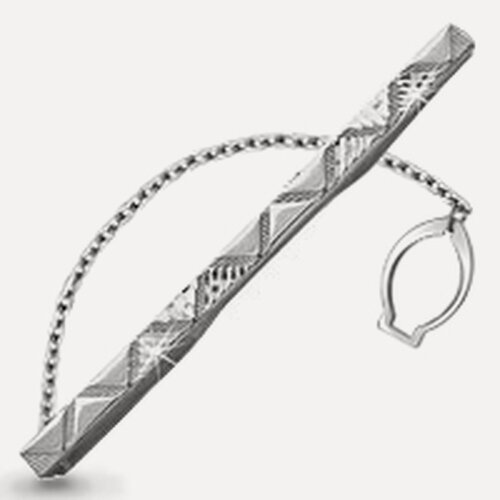 Изображение товара Зажим для галстука, серебро, 925 проба, родирование