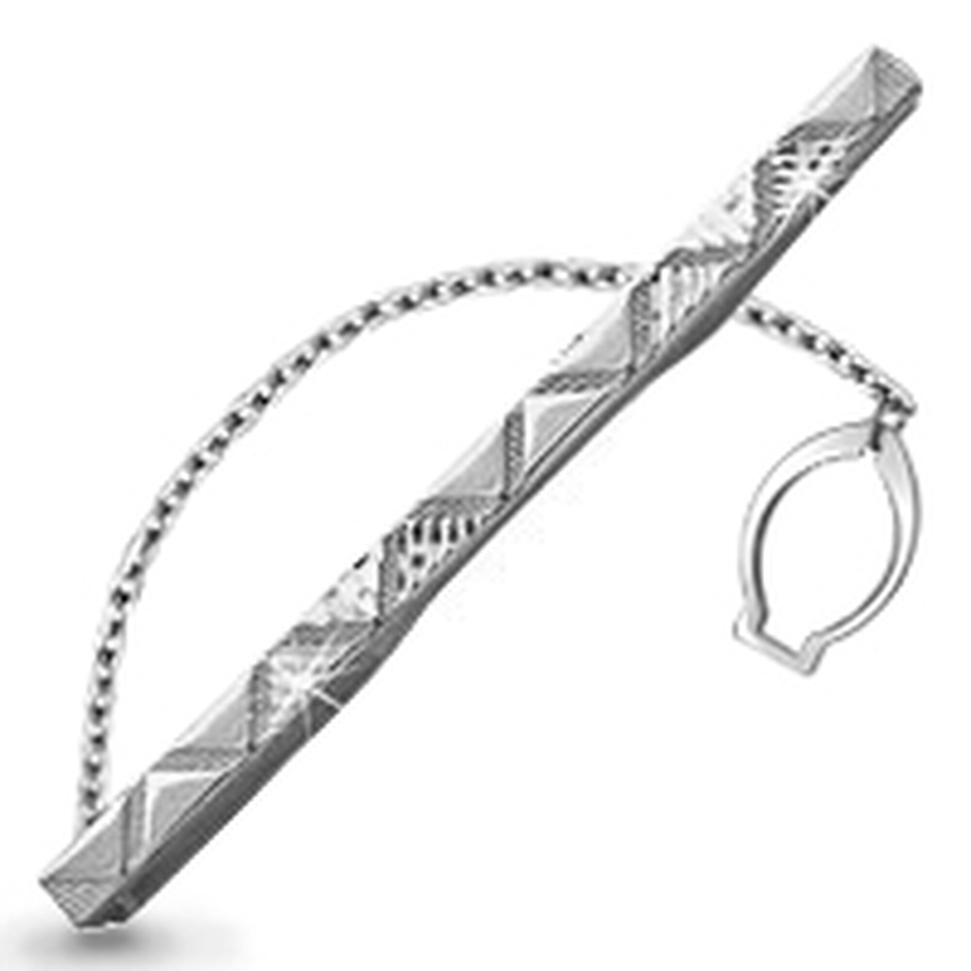 Зажим для галстука Diamant online, серебро, 925 проба, родирование