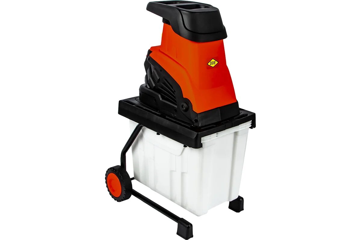 Измельчитель веток DDE SH280DDE электрический режущие ножи контейнер 45л