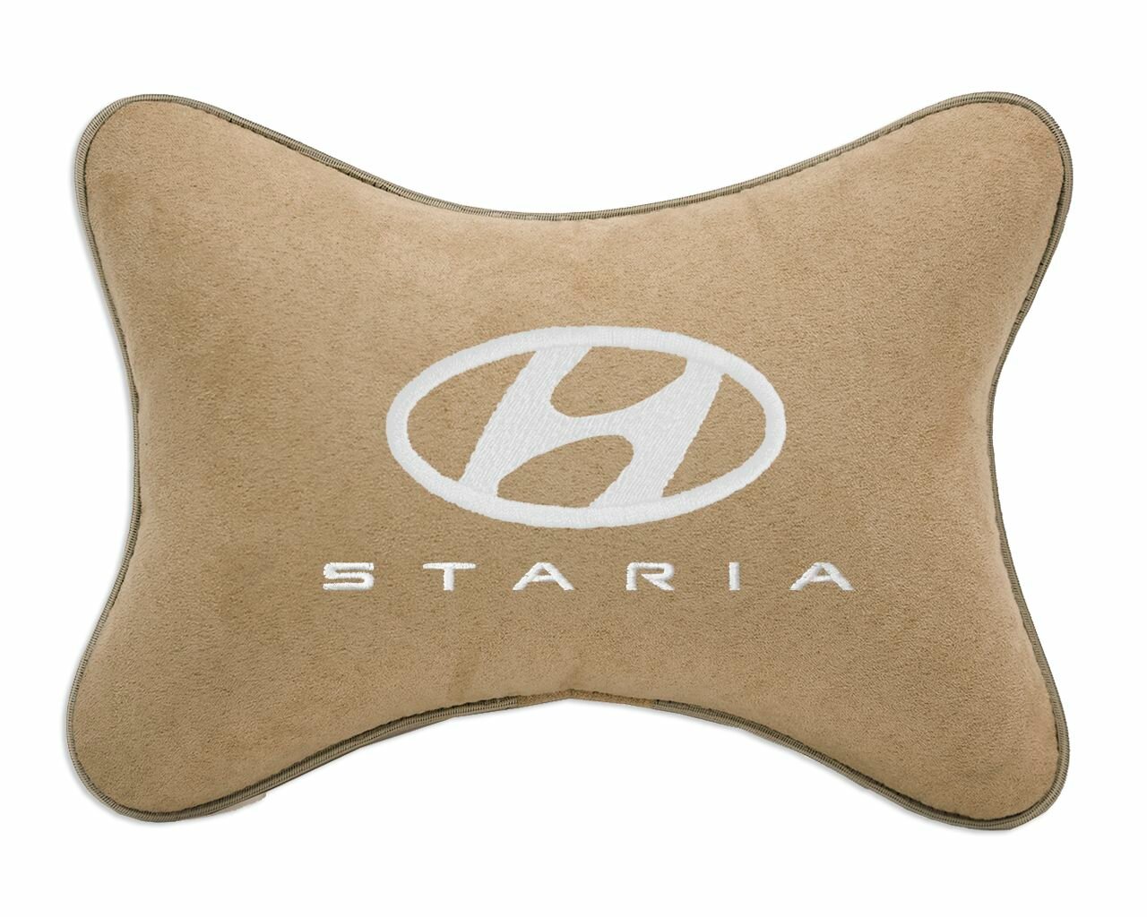 Подушка автомобильная на подголовник бежевая алькантара HYUNDAI Staria
