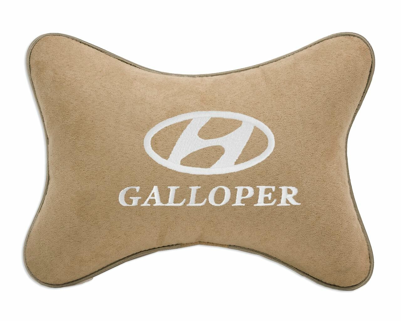 Подушка автомобильная на подголовник бежевая алькантара HYUNDAI Galloper