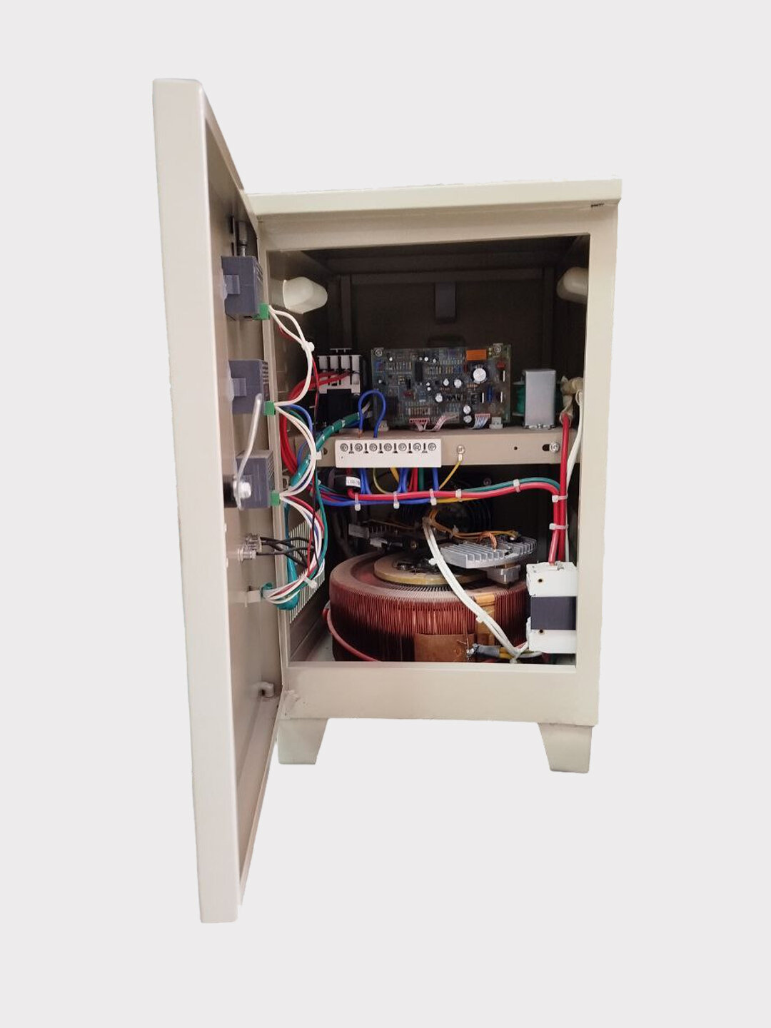 Стабилизатор Andeli SVC-D10000VA, электронный, напольный, однофазный, байпас — фото 1