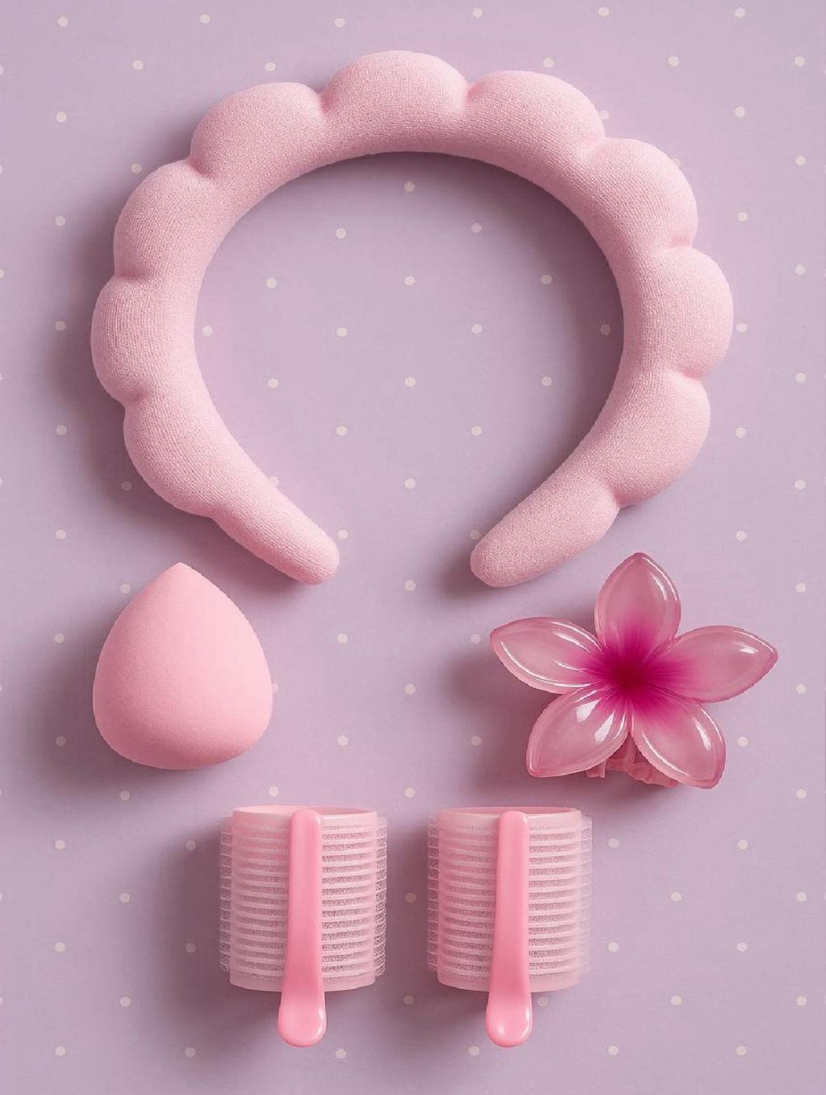 Набор для женщин аксессуары для волос, заколка для волос, ободок, 2 бигуди, спонж