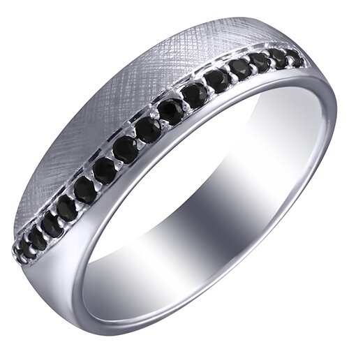 фото Element47 широкое ювелирное кольцо из серебра 925 пробы с кубическим цирконием ar2645bknnr5_ko_001_wg, размер 18