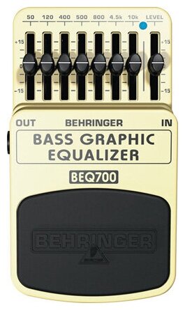 Behringer BEQ700 (Bass / Keyboard) педаль 7-полосный эквалайзер для бас-гитар и клавишных