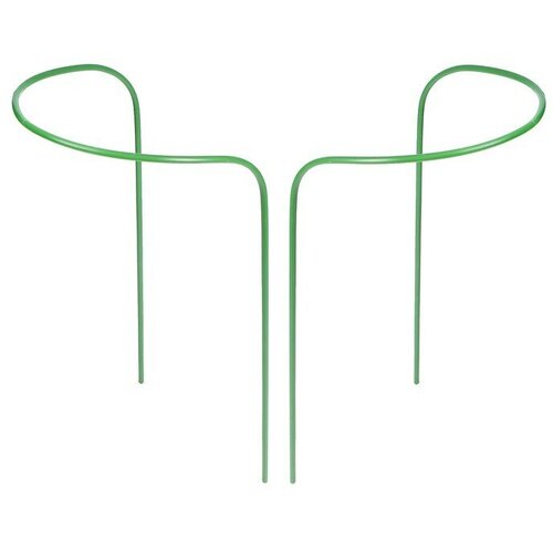 Кустодержатель, d = 50 см, h = 90 см, ножка d = 1 см, металл, набор 2 шт, зелёный
