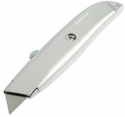 Тундра Нож универсальный TUNDRA, строительный, с металлическим корпусом, трапециевидным лезвием, 19 мм