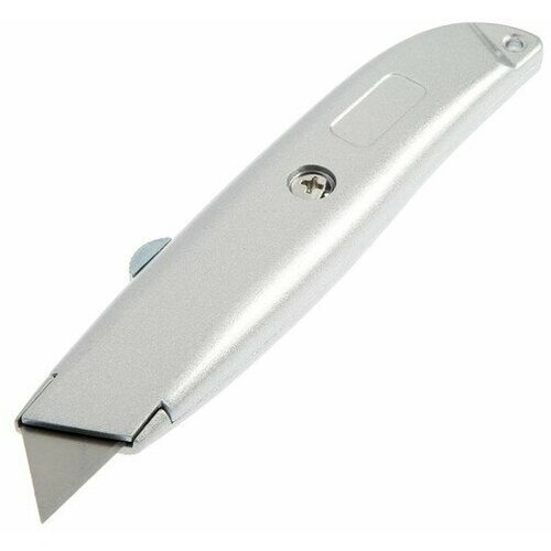 Нож универсальный с металлическим корпус, трапециевидное лезвие, 19 мм