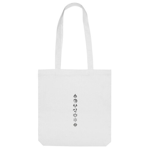 Сумка шоппер Us Basic, белый мешок сумка genshin impact 7