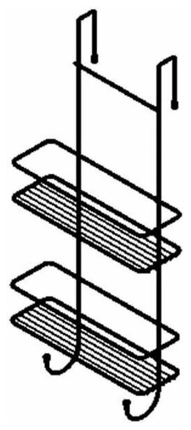 Полка для ванной ProfFero П02834 Черная навесная 2 яруса