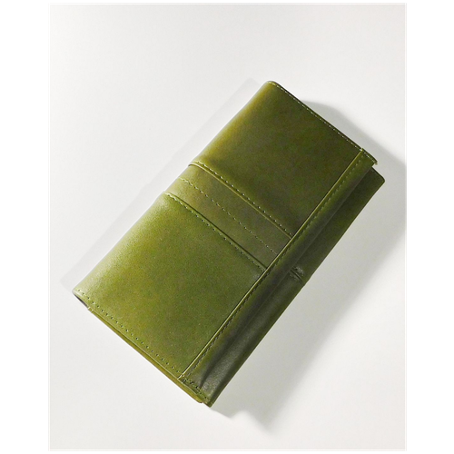 бумажник фактура матовая гладкая зеленый Бумажник Humerpaul, фактура гладкая, зеленый