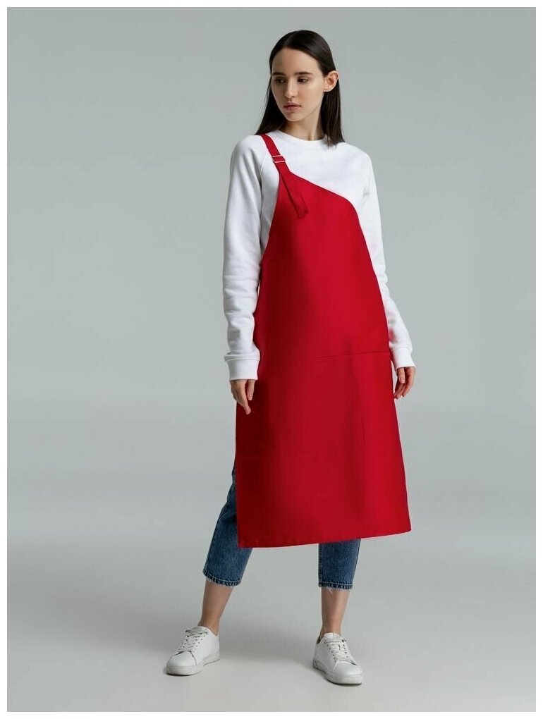 фото Фартук кухонный женский мужской / фартук для рисования Attika красный