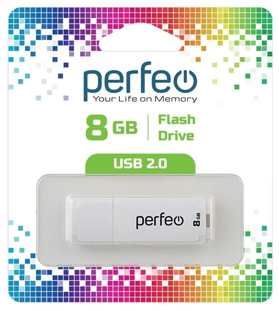 USB  Perfeo USB 8GB C04 White