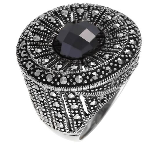 фото Element47 кольцо из серебра 925 пробы с марказитами и фианитом rgm4258_bzi_mz_001_wg, размер 17