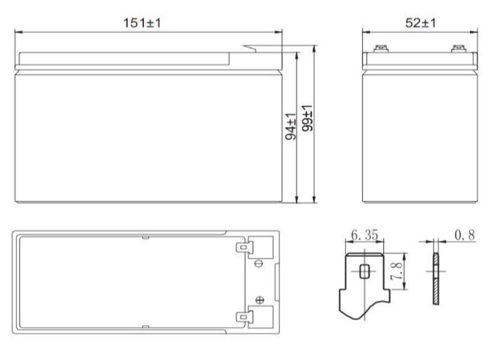 Аккумуляторная батарея DELTA Battery HR 12-24W 12В 6 А·ч