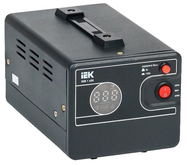 Стабилизатор напряжения IEK Hub 1кВА однофазный черный (ivs21-1-001-13) IVS21-1-001-13 .