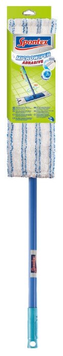 фото Плоская швабра Spontex Microwiper Abrasive с телескопической ручкой (для чистки сильных загрязнений)