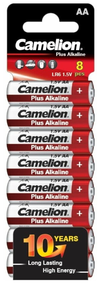 Элемент питания алкалиновый Plus Alkaline SP8 LR6 1.5В Camelion 14862 1шт