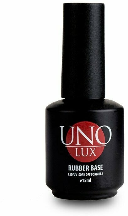 База для ногтей каучуковая (классическая) UNO LUX Rubber Base, 15 мл