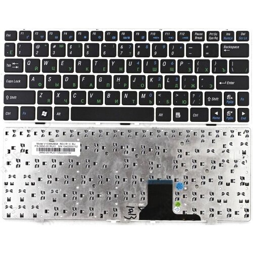 Клавиатура для ноутбука Asus EeePC 1000, 1000HG, 1000HD, 1000H, 1000HA, 1000HE, черная, рамка белая клавиатура для ноутбука asus 1000ha