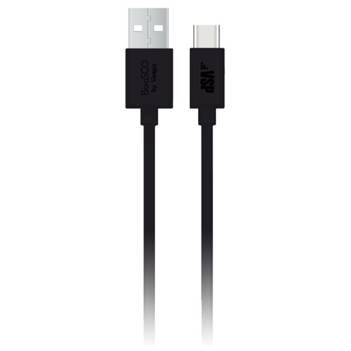 Дата-кабель USB - Type-C 1м (Черный) BoraSCO (VSP)