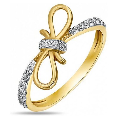 фото Лукас кольцо с 18 фианитами из красного золота r01-z-59699-z, размер 18