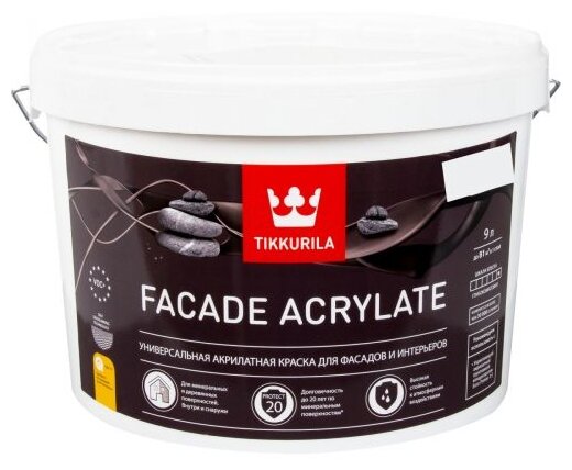 Краска фасадная Tikkurila Facade Acrylate 9 л база C