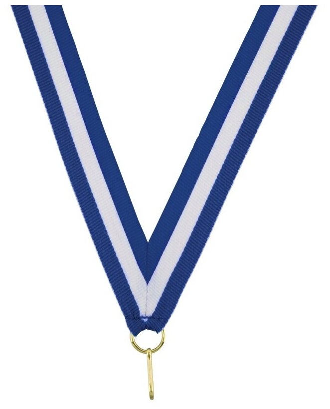 Лента для медалей КНР 24 мм, цвет синий, белый